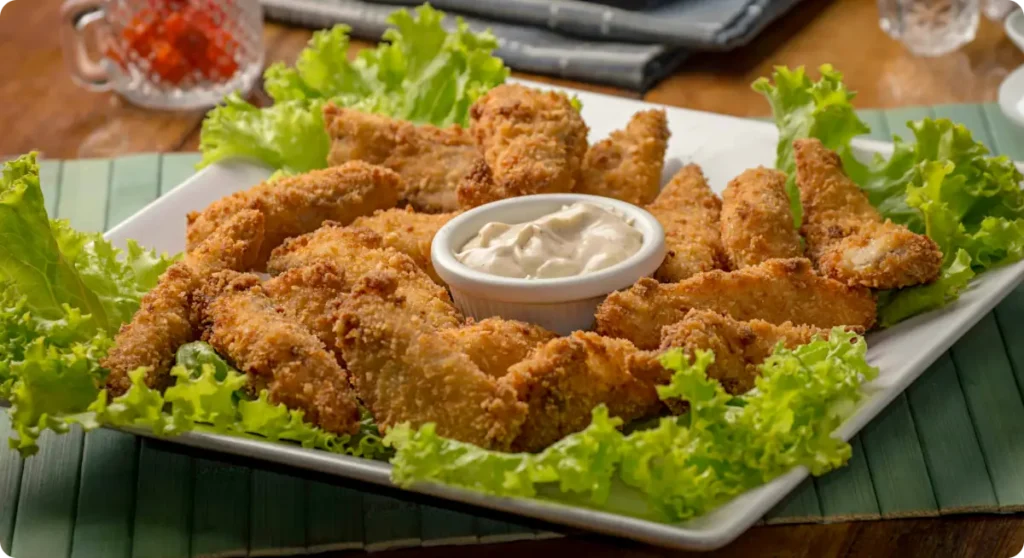 Lunch ideas for picky eaters: Chicken Nuggets with Dipping Sauce